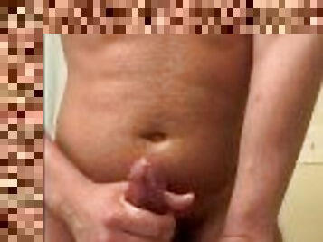 masturbation, amateur, ejaculation-sur-le-corps, gay, branlette, secousses, solo, bite