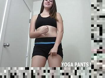 Let me finish my yoga and i will jerk you off joi