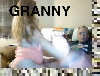 Hot Granny Blonde Hairjob and Cum in Hair, Long Hair, Hair
