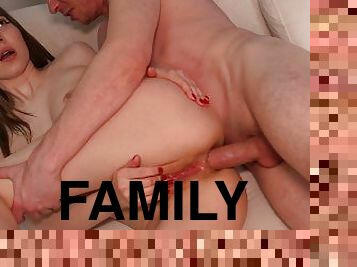 orgasm, smal, anal, familj, dotter, farsan, tabu