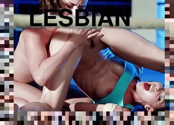 אסיאתי, ציצי-גדול, לסבית-lesbian, אירופי, יורו, טבעי, התאבקות, חזה-גדול, ציצים, שחרחורת