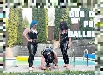 dobbelt, pool, latex, elskerinde, dominans, femidom, gummi