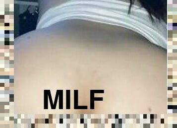 Latina MILF riding a white dick