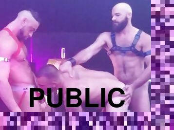 orgía, fiesta, público, gay, europeo, follando-fucking, euro, musculada