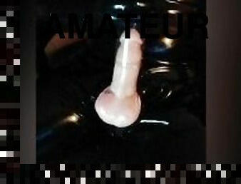 masturbation, amateur, ejaculation-sur-le-corps, énorme-bite, jouet, esclave, ejaculation, fétiche, latex, solo