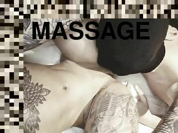 Massage with happy ending. Hot Latino sucking my juicy pussy