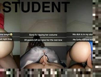 Snapchat RAW fucking compilation of hot broken student