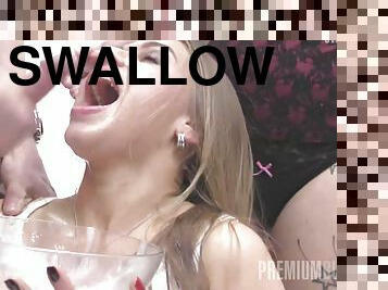 Premium Bukkake - Jane swallows 67 huge mouthful cumshots