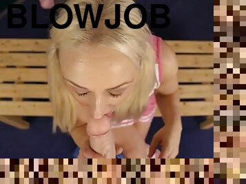 Sexy virtual blowjob from a super cute cheerleader