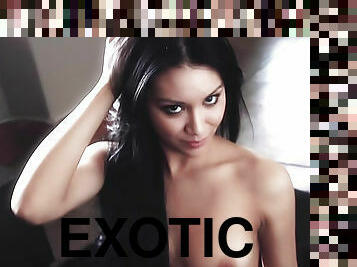 Erotic tease from exotic brunette