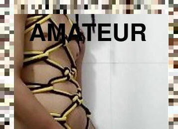 masturbation, orgasme, amateur, ejaculation-sur-le-corps, bdsm, ejaculation, fétiche, solo, bondage, bite