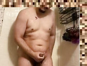 mandi, mastubasi, amatir, dewasa, cumshot-keluarnya-sperma, penis-besar, remaja, sudut-pandang, mandi-shower, seorang-diri