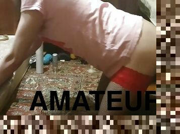 velho, russo, amador, anal, brinquedo, jovem18, cavalgando, dildo, mais-velho, sozinho