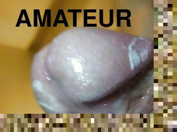 asiatique, masturbation, amateur, ejaculation-sur-le-corps, gay, japonais, ejaculation, solo, gros-plan