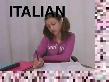 adolescente, hija, italiano