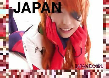 Japanese cosplay chick pleased like never before