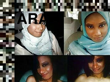 Various Turkish, Arabic and Asian girls in hijab