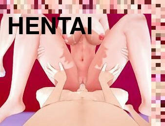 femme, anime, hentai, 3d, enchaînées