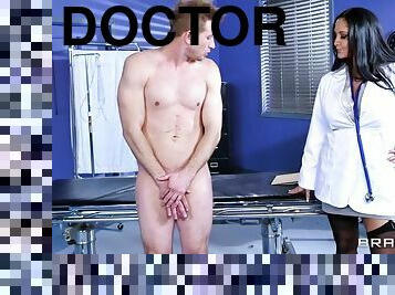 Doctor ava addams strokes his penis to help it grow