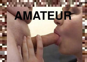 amatør, babes, blowjob, creampie, cum, søster, vakker, oral, suging