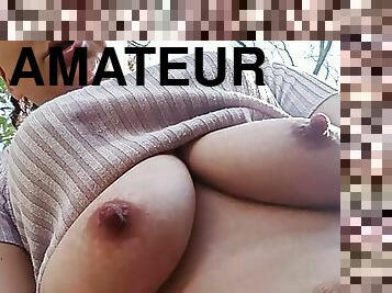 cul, gros-nichons, tricherie, poilue, masturbation, public, chatte-pussy, femme, amateur, anal