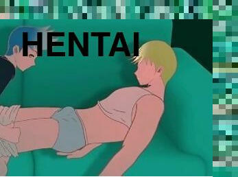 homo, animacija, hentai, twink, donje-rublje-underwear