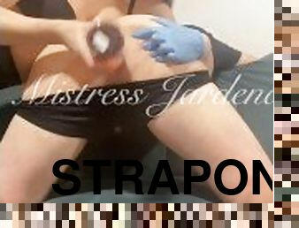 strapon, dubur, bdsm, hamba, perempuan-murah-slut, perempuan-simpanan, dominasi, rambut-perang, femdom