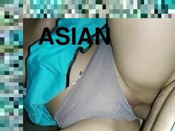 asian, amateur, perempuan-jelita, pasangan, comel-cute, basah