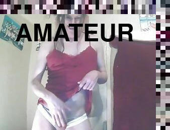 masturbation, amateur, travesti, point-de-vue, culotte, baisers, solo, réalité