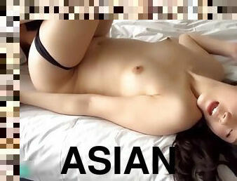 Asian amateur enjoys a hardcore fuck in France