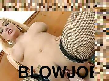 blowjob, strømper-stockings, blond, knulling, perfekt, virkelig