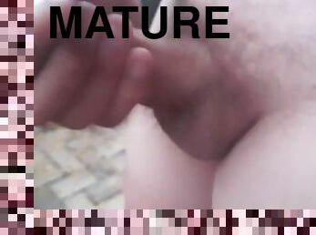 amateur, mature, ejaculation-sur-le-corps, solo, bite