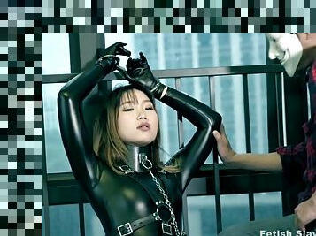 asiatic, adolescenta, japoneza, bdsm, latex, bondage, femdom, piele