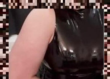 gros-nichons, masturbation, amateur, ados, fétiche, latex, solo, cuir