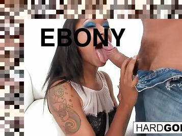 HARD GONZO - Beautiful little ebony slut loves to be fucked Toni Ribas, Skin Diamond