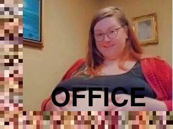 escritório, secretária-secretary, bbw, secretária