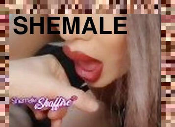 transsexueller, anal-sex, beule-schuss, schwer, tranny, creampie, ladyboy, küssen, beule