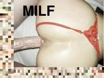 röv, storatuttar, doggy-style, amatör, milf, latinska, mamma, creampie, par, rumpa