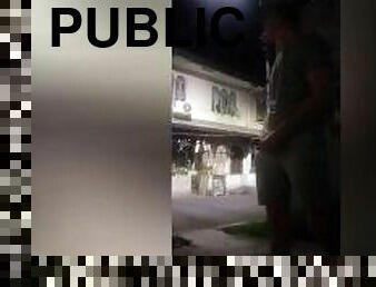 Foreigner jerking off his penis in public almost got caught twice philippines manila San Juan city!!