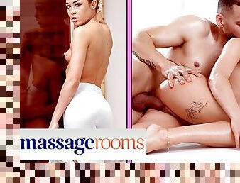 Massage Rooms Petite small tits blonde Rika Fane loves bbc romantic orgasm