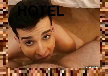 ekstremni, homo, duboko-grlo, hotel