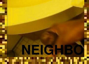 jerking off in my neighbor toilet