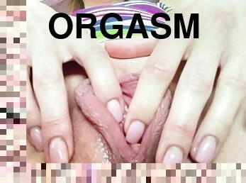 clito, énorme, masturbation, orgasme, chatte-pussy, doigtage, ejaculation, solo, humide, virgin