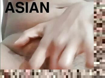 asiatique, poilue, chatte-pussy, ados, maison, indien, ejaculation-interne