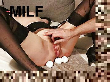 nyrkkinainti, masturbaatio, orgasmi, amatööri, anaali, milf, lelu, bdsm, ranskalainen, pitkät-sukat