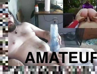 masturbation, amateur, ejaculation-sur-le-corps, énorme-bite, webcam, solo, bite