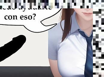 masturbación, hentai, español