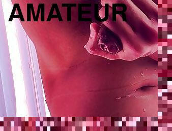 masturbation, en-plein-air, amateur, ejaculation-sur-le-corps, gay, allemand, branlette, secousses, jeune-18, ejaculation