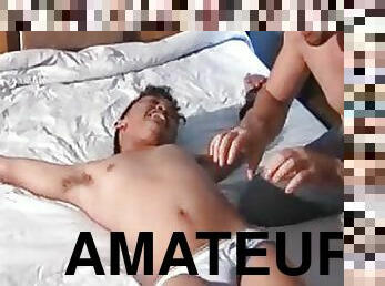 vieux, amateur, ejaculation-sur-le-corps, gay, plus-agée