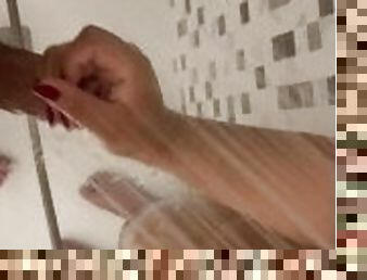 Handjob in Shower with nails